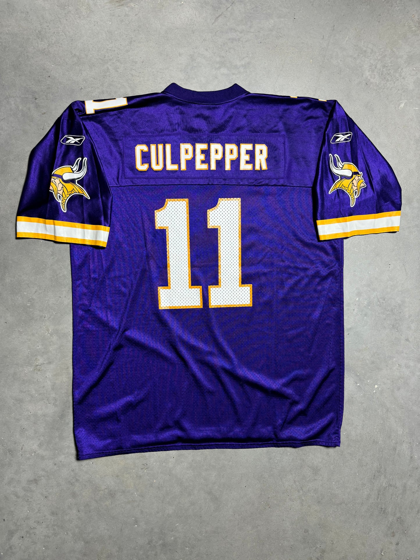 00’s Minnesota Vikings Daunte Culpepper Vintage Puma Purple NFL Jersey (XXL)