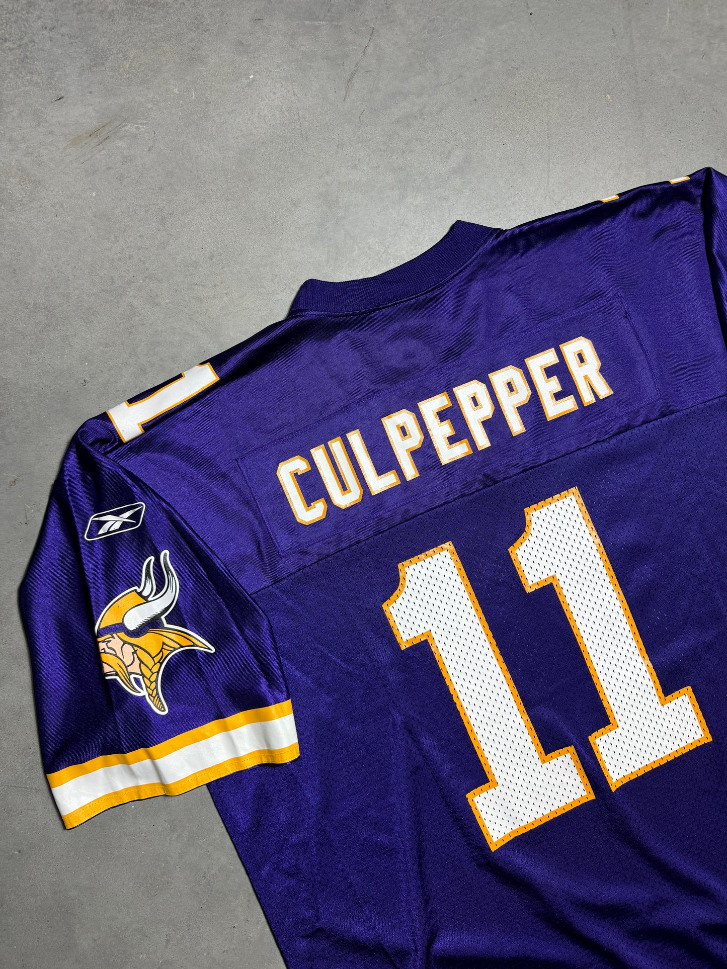 00’s Minnesota Vikings Daunte Culpepper Vintage Puma Purple NFL Jersey (XXL)