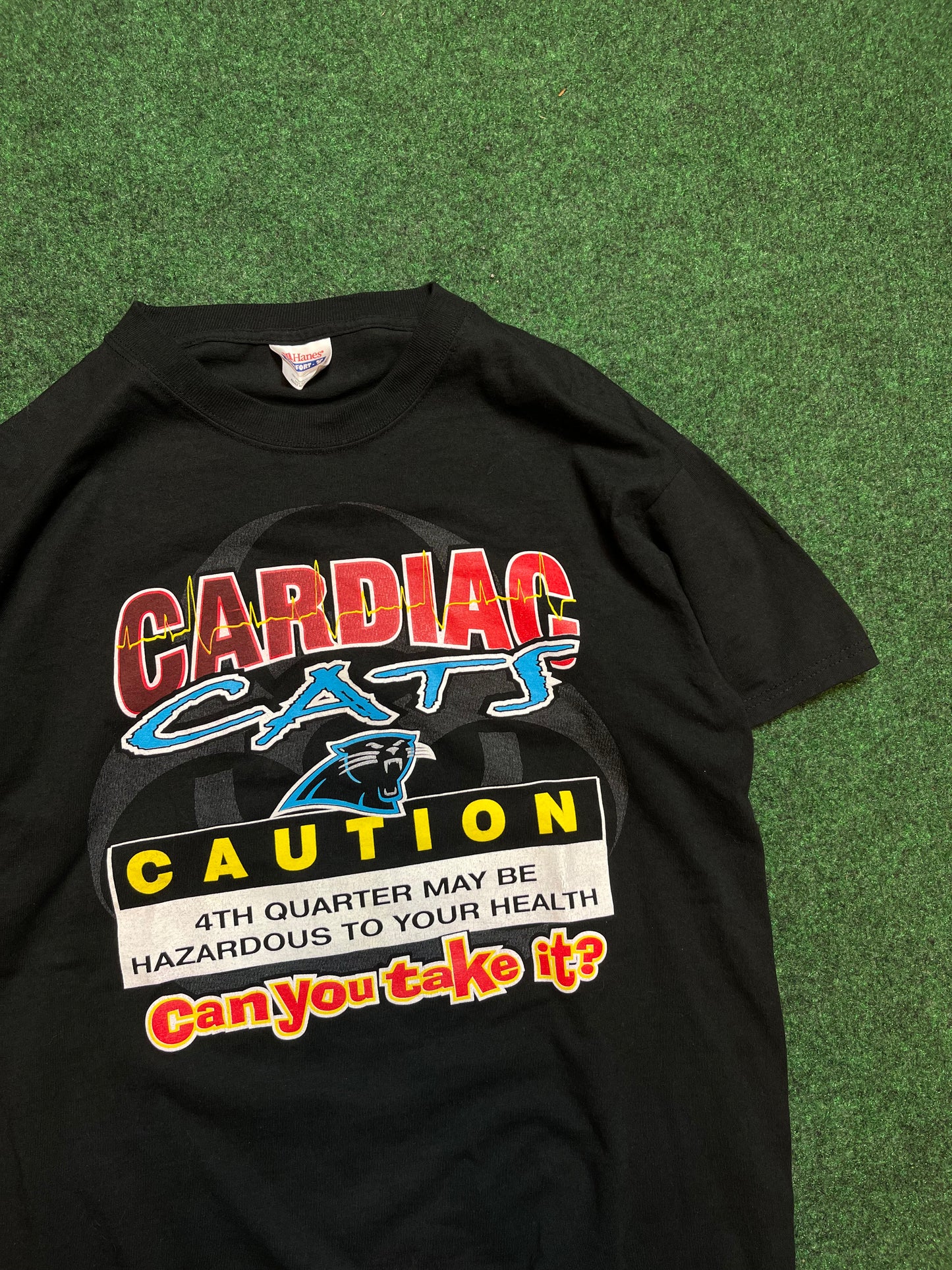 2003 Carolina Panthers Cardiac Cats Vintage Playoffs NFL Tee (Medium)