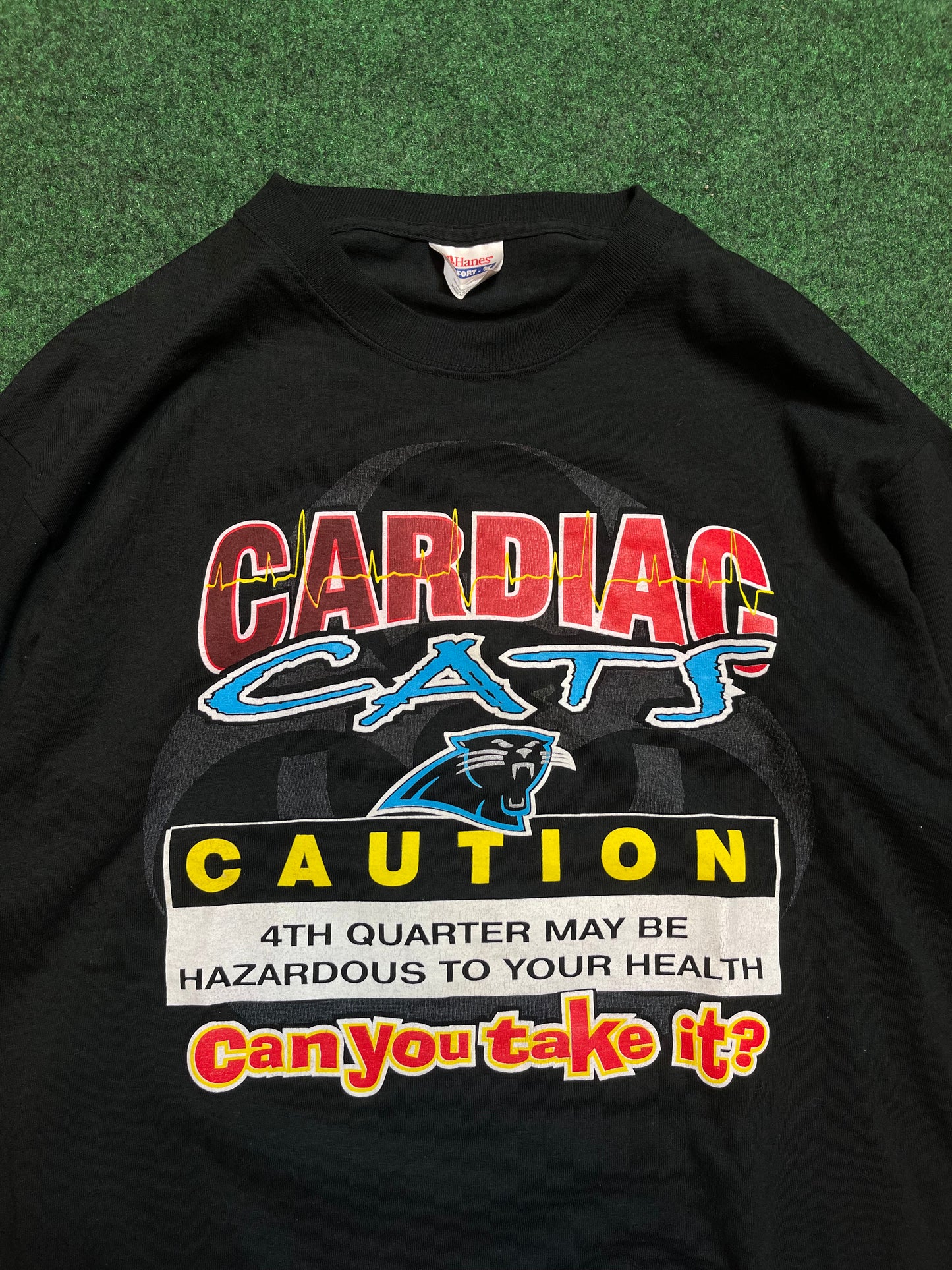 2003 Carolina Panthers Cardiac Cats Vintage Playoffs NFL Tee (Medium)