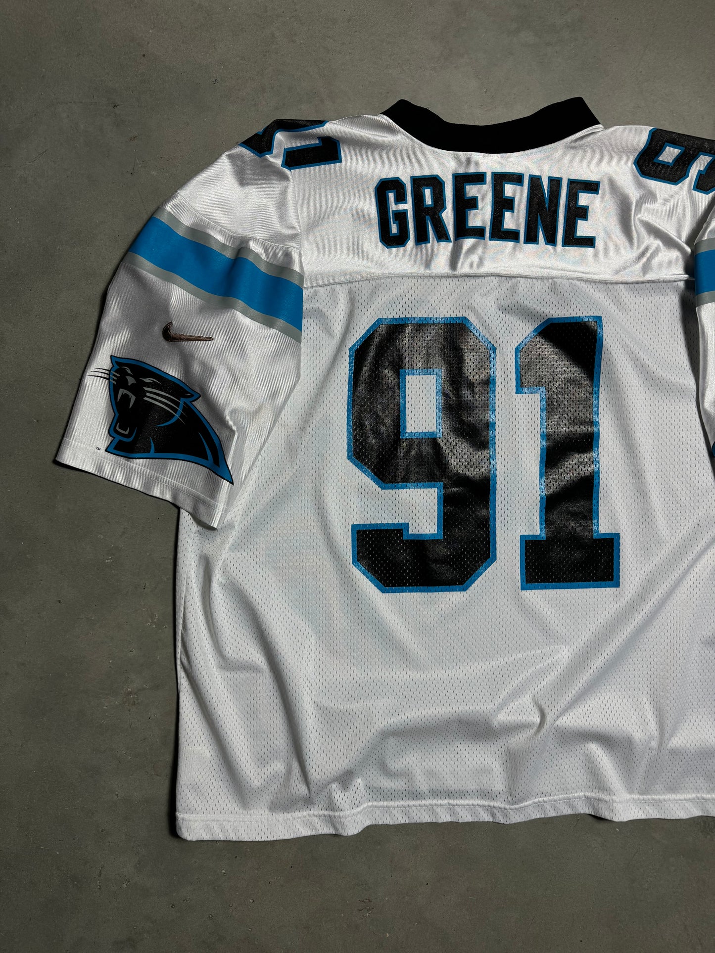 90’s Carolina Panthers Kevin Greene Vintage White Nike NFL Jersey (XXL)