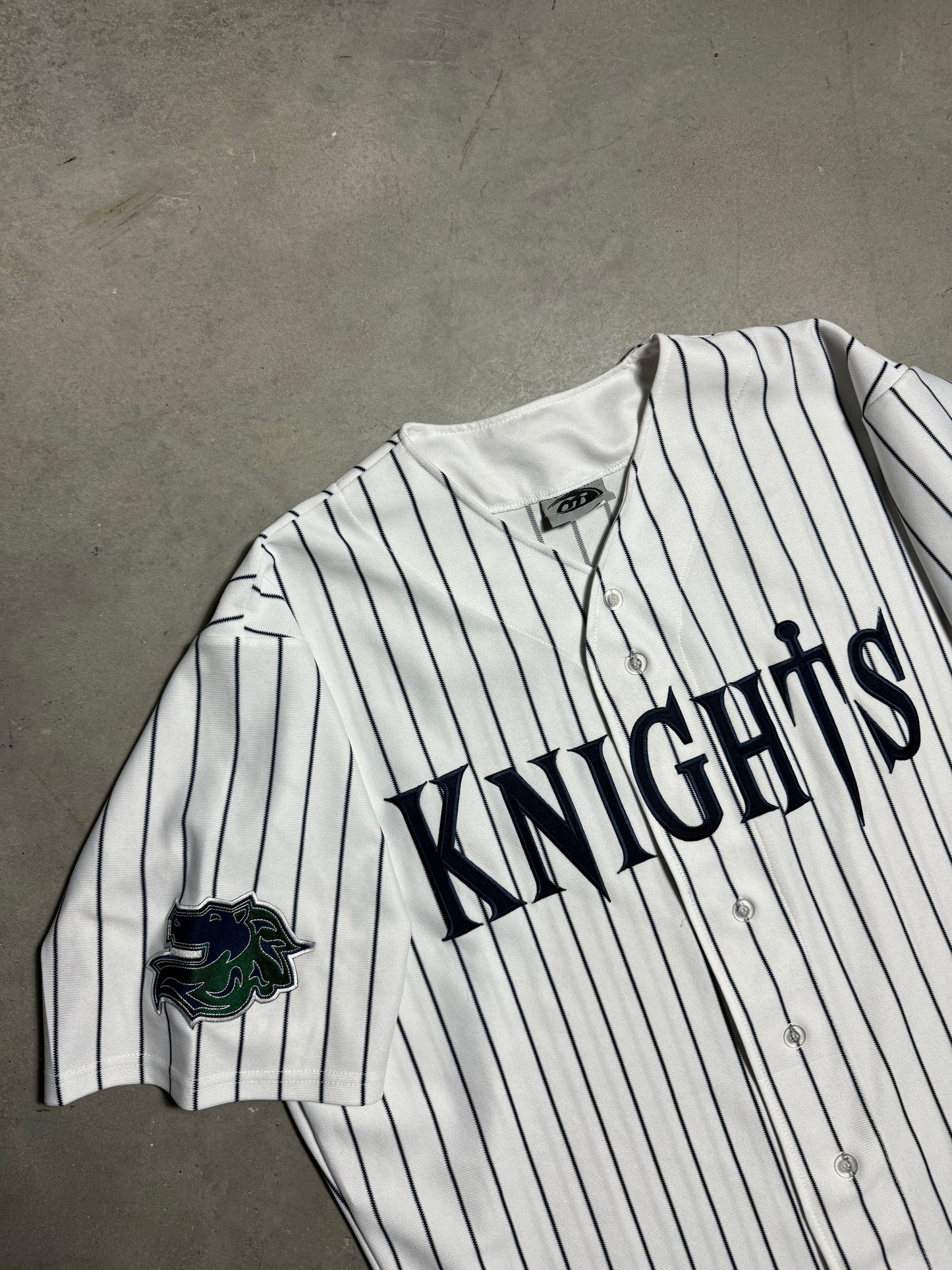 00’s Charlotte Knights Vintage Stitched Pinstriped MiLB Baseball Jersey (XL)