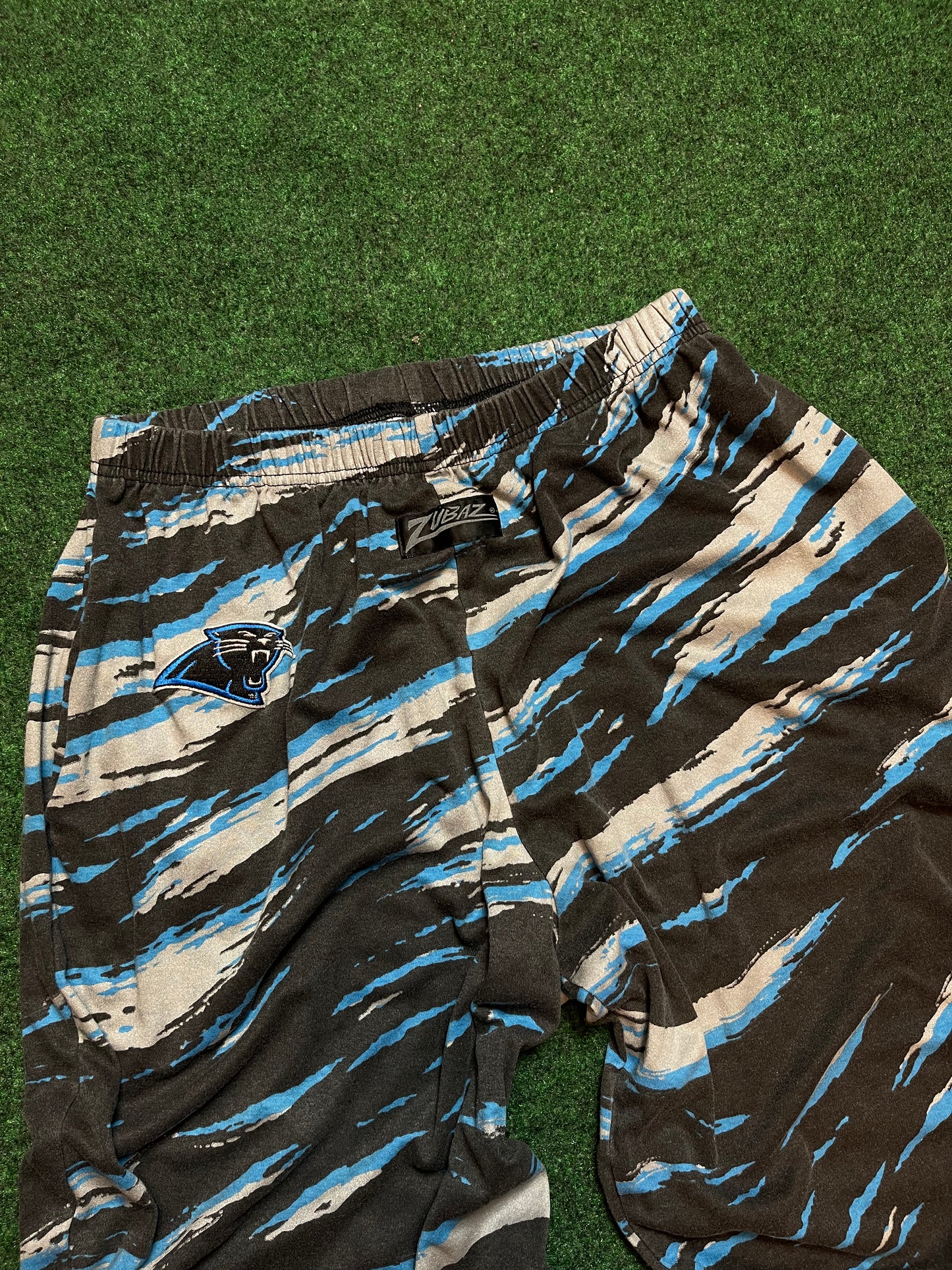 90’s Carolina Panthers Vintage Zubaz Printed NFL Pants (XL)