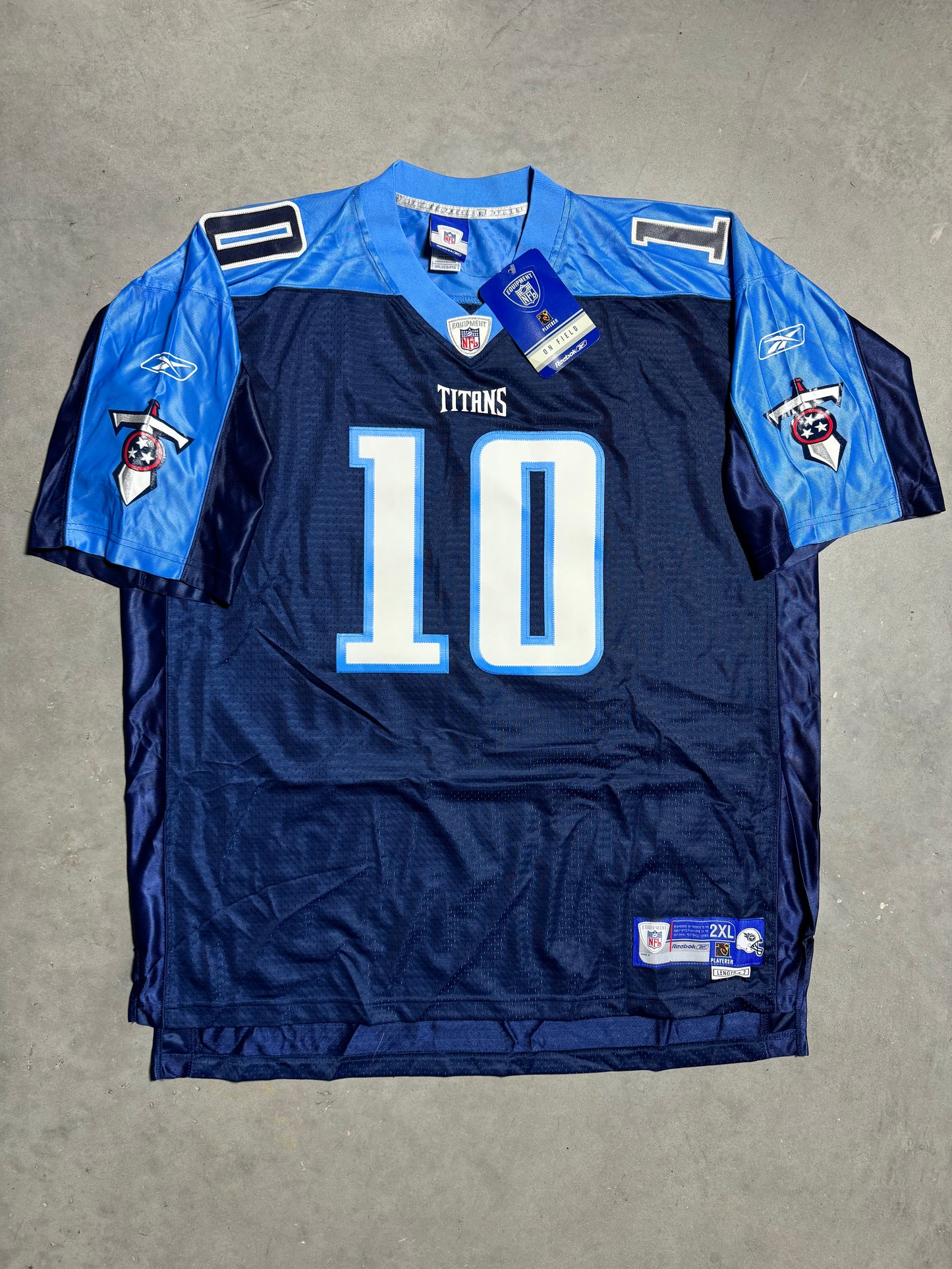 00’s Tennessee Titans Vince Young Vintage Navy Reebok Swingman Stitched NFL Jersey - Deadstock (XXL)