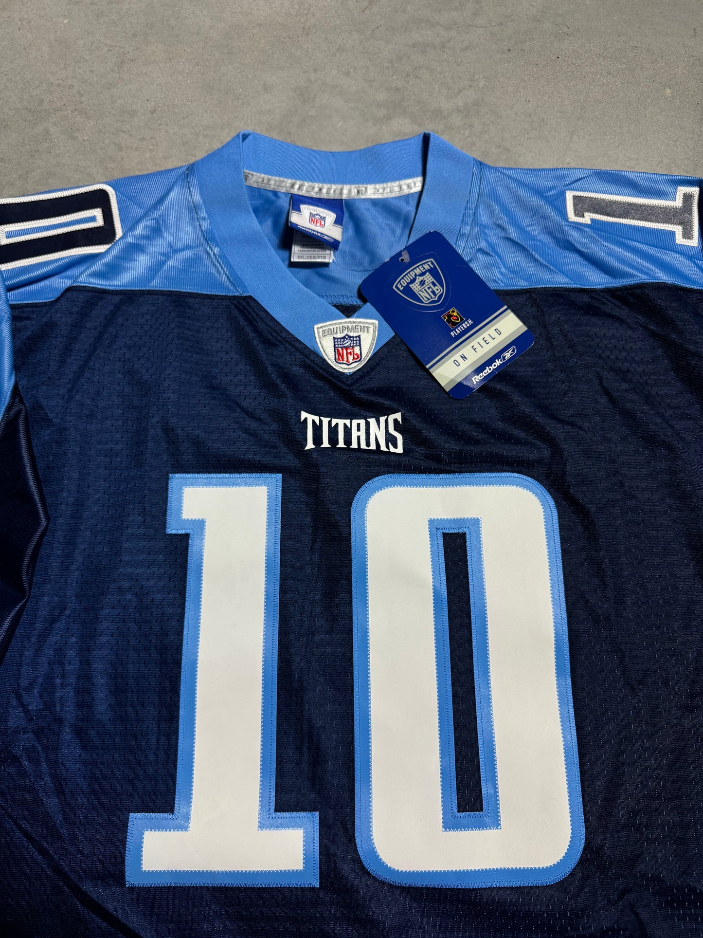 00’s Tennessee Titans Vince Young Vintage Navy Reebok Swingman Stitched NFL Jersey - Deadstock (XXL)