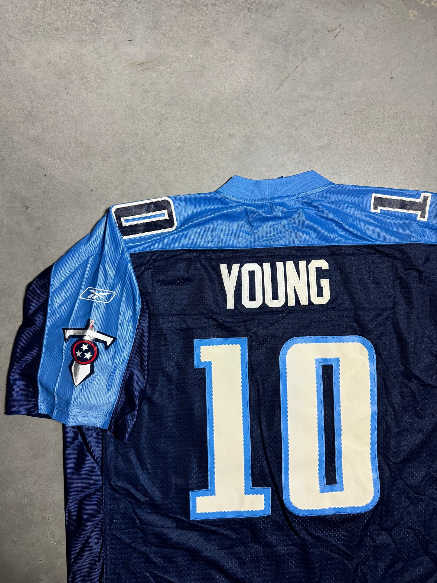 00’s Tennessee Titans Vince Young Vintage Navy Reebok Swingman Stitched NFL Jersey - Deadstock (XXL)