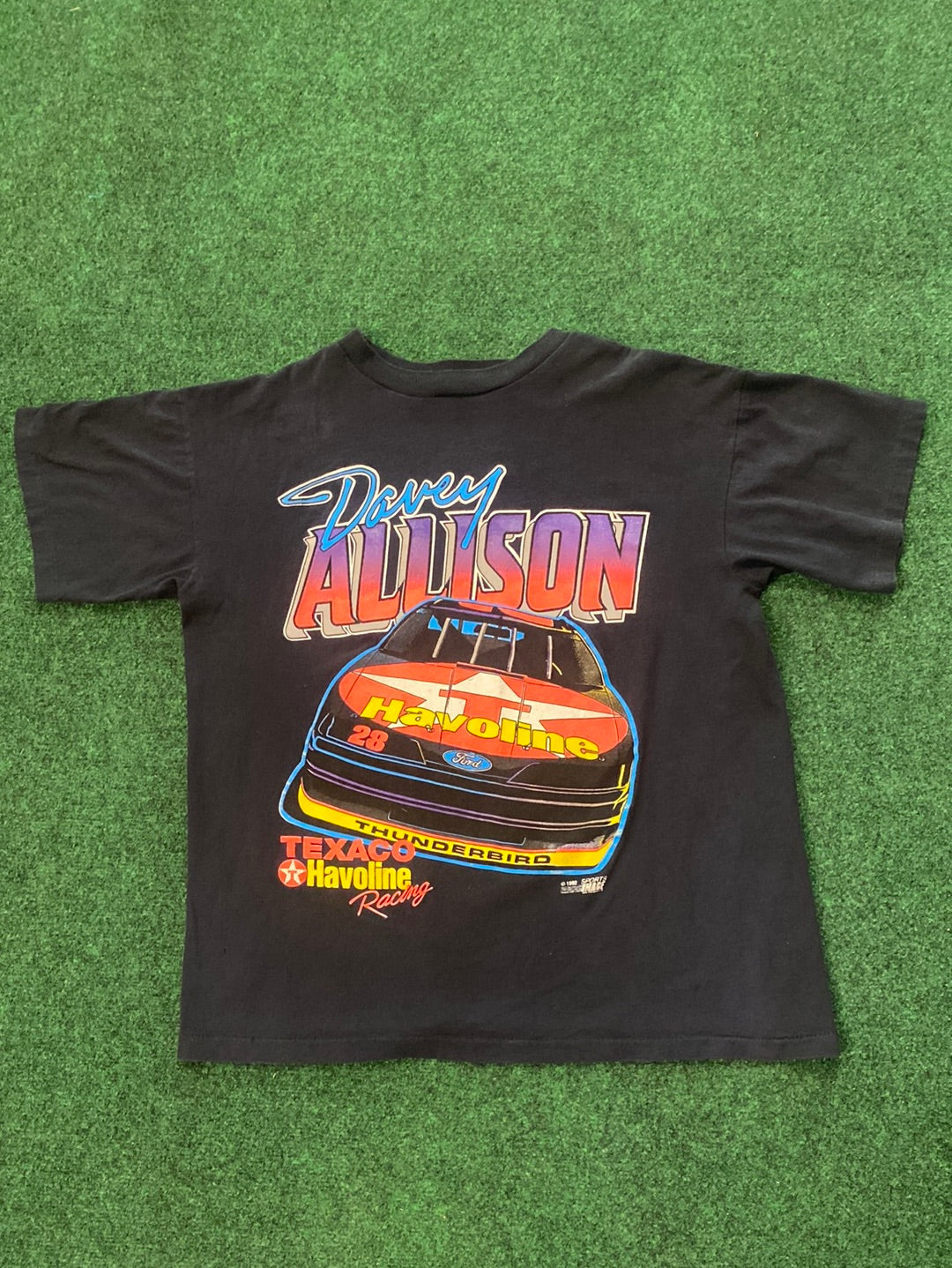 1992 Navy Davey Allison Texaco NASCAR Vintage Tee (Large)