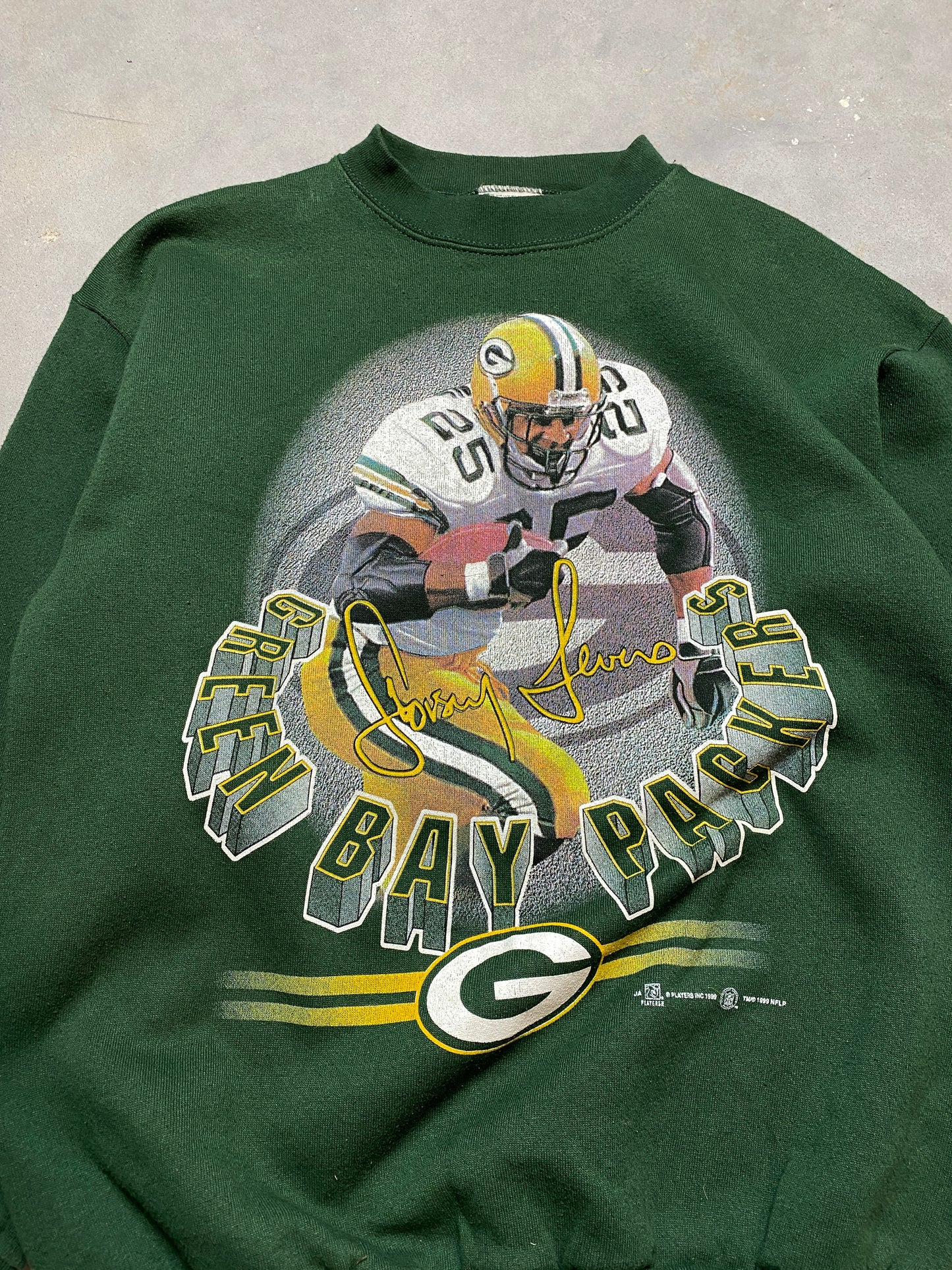 1999 Green Bay Packers Dorsey Levens Vintage NFL Crewneck (Medium)