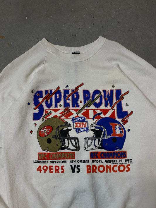 1990 Super Bowl XXIV San Francisco 49ers vs. Denver Broncos (Large)